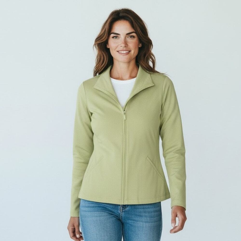 XS Top Cardigan Blazer Eileen Fisher Lightweight Textured full-zip jacket